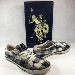 US Polo Assn. Womens Plaid Checker Canvas Shoes